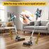 8-in-1 Cordless Vacuum Cleaner 2 Modes Anti-Tangle Brush For Pet Hair On Hardwood Floors & Carpets