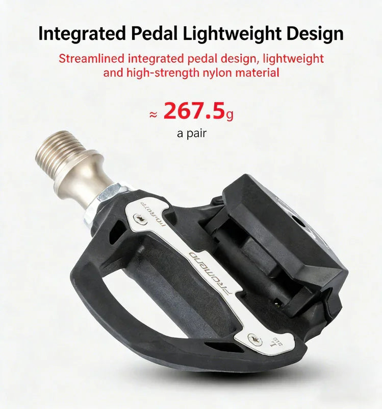 SPD‑SL Compatible Road Bike Pedals – Adjustable Tension, Cleats Included