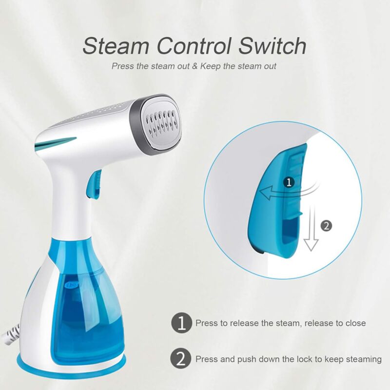 Garment Steamer 1000W 280Ml Handheld Vertical Iron Portable Ironing Wrinkle Remover Fast Heating For Fabric And Textile