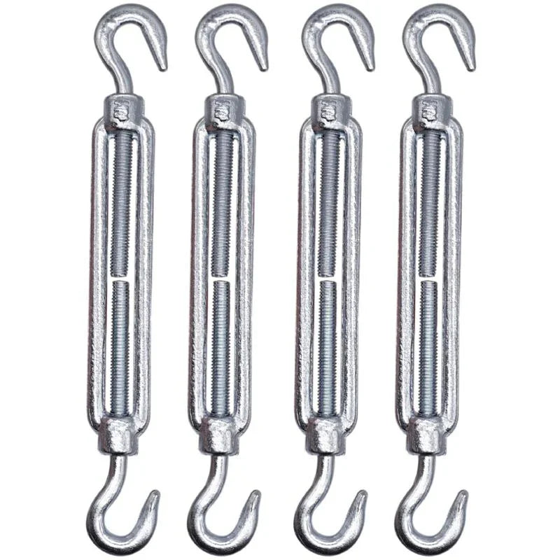 4 pcs M6 Adjustable Cable Turnbuckle With Hook And Loop - Cable Tension (4 pcs, M6)