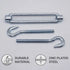 4 pcs M6 Adjustable Cable Turnbuckle With Hook And Loop - Cable Tension (4 pcs, M6)
