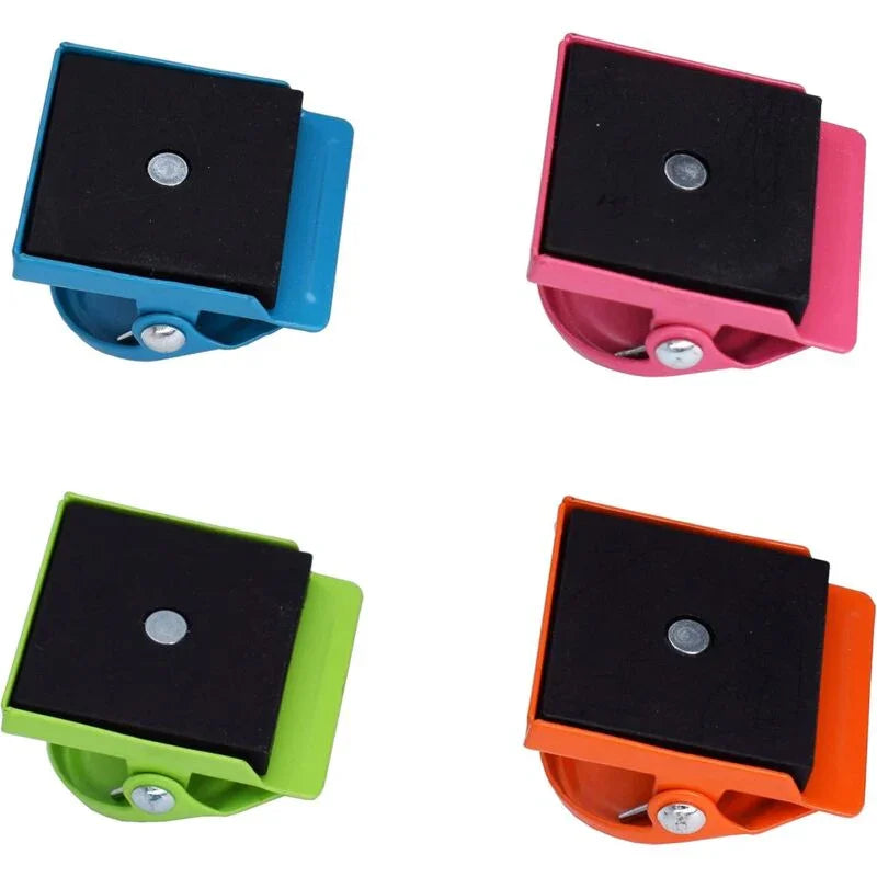 16 pcs Multi Color Metal Magnetic Clips, Fridge Whiteboard Wall Memo Note Magnetic Clip