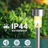 Colorful Outdoor Solar Garden Lights Stainless Steel LED Lights 12 pcs Wireless For Outdoor，4.529.5Cm