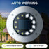 Light 12 LEDs 8 pcs White Solar Ground Lights Stainless Steel Waterproof For Outdoor Garden Patio Lawn Yard Walkway
