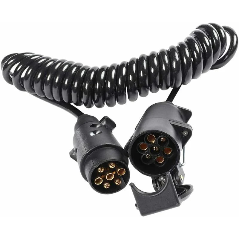 7 Pin Trailer Socket And Plug With 2M Extension Cable Connector For Towing Hitch Caravan Vehicle Truck Accessories 7