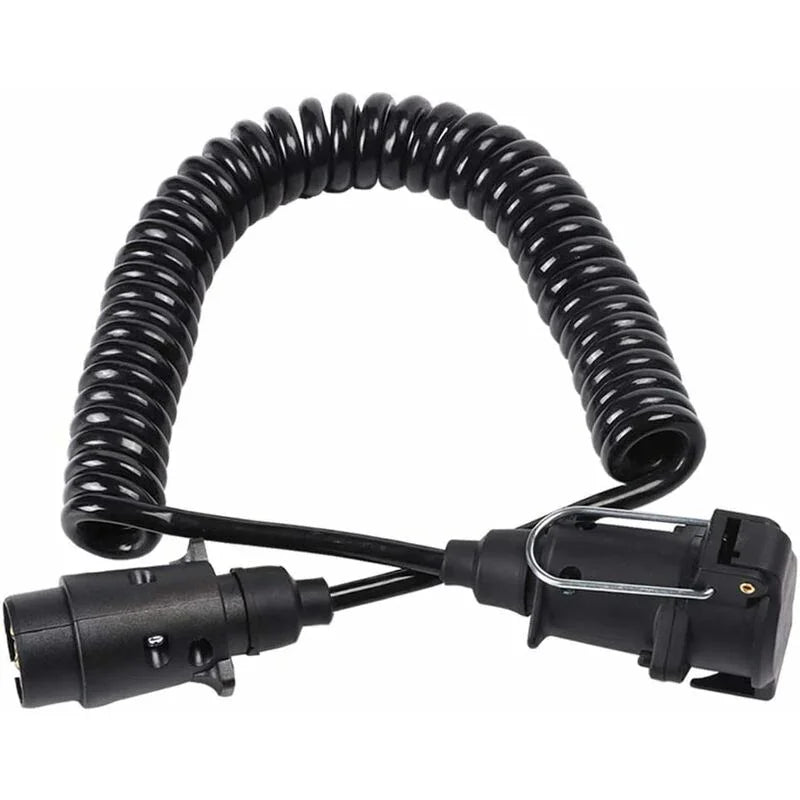 7 Pin Trailer Socket And Plug With 2M Extension Cable Connector For Towing Hitch Caravan Vehicle Truck Accessories 7