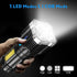 Super Bright LED Torches, Usb Rechargeable Torch With Side Light 4 Modes Cob Powerful Lumens For Outdoor Camping Torch