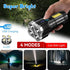 Super Bright LED Torches, Usb Rechargeable Torch With Side Light 4 Modes Cob Powerful Lumens For Outdoor Camping Torch