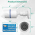 Dummy Dome Camera Simulated Fake Cctv Security Indoor Outdoor With LED Light, Security Alert Warning Sticker, 4 Pack,