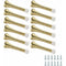 12 Pack Spring Door Stops - Polished Brass