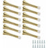 12 Pack Spring Door Stops - Polished Brass