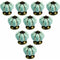 10 pcs Vintage European Style Ceramic Pumpkin Cabinet Knobs Dresser Cupboard Drawer Pull Handles Knobs, Light Blue