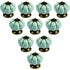 10 pcs Vintage European Style Ceramic Pumpkin Cabinet Knobs Dresser Cupboard Drawer Pull Handles Knobs, Light Blue