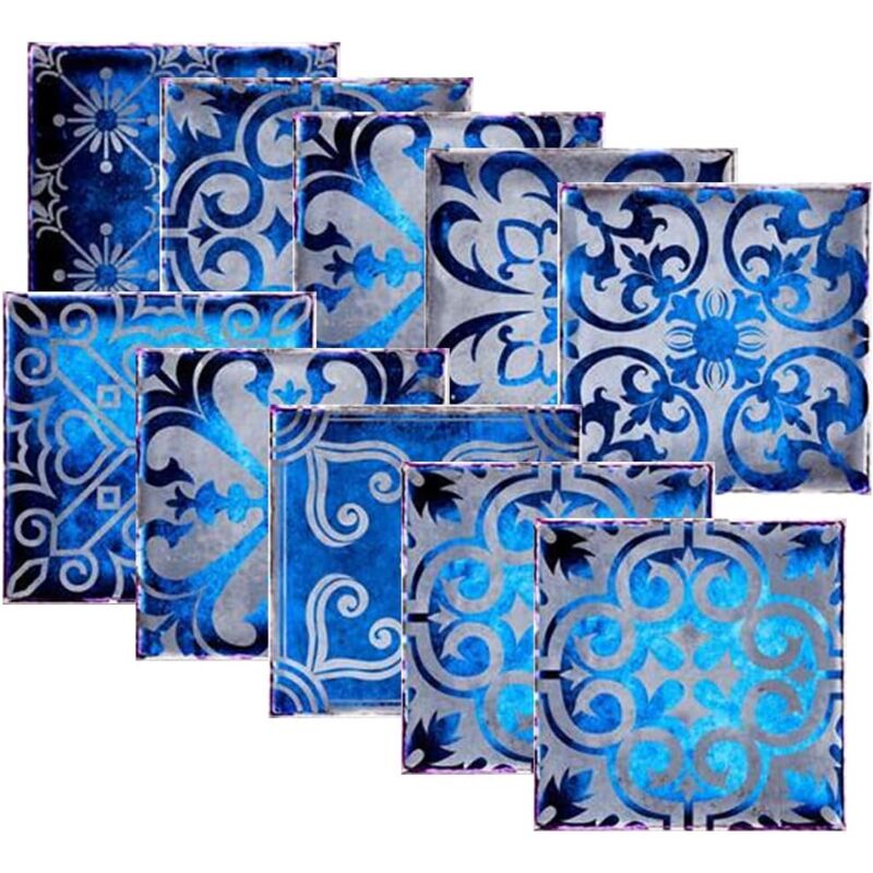 10 pcs Wall Tile Stickers Self Adhesive Tile Sticker Wallpaper For Kitchen Living ROom Bathroom Home Decor 20X20Cm