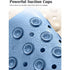 Non-Slip Shower Mat 70 X 40Cm Massage Bath Mat, Bath Mat With Drainage Holes And Suction Cups - Blue