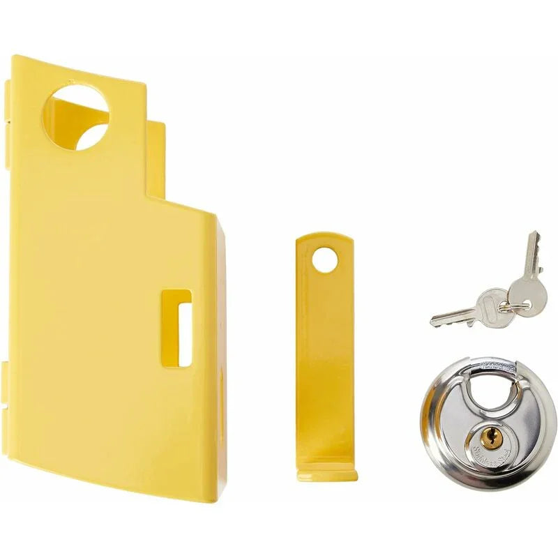 Heavy Duty Steel Caravan/Trailer Hitch Lock With Padlock