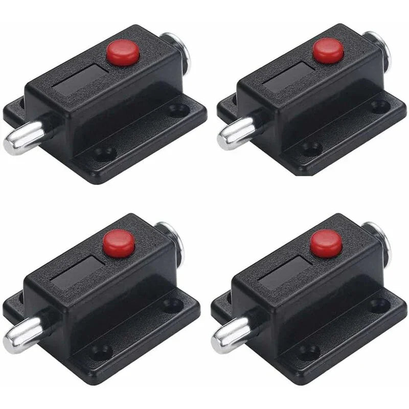 4 pcs Spring Window Cabinet Knob Automatic Door Latch Lock Furniture Cabinet Drawer Door Lock With Spring Knob
