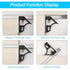 Metal Combination Square Multi-Function Carpentry Ruler Combination Angle Ruler With Zero Level Protractor Straight