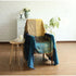 Cotton Single Sofa Blanket, Knitted Fringed Blanket, Double Sided Patchwork, Decorative Warm Blanket For Home Office