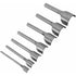 7 pcs Half ROund Diy Leather Craft Tools Arc Shape Belt End Cutter Leather Strap Semicircle Punch Tools (10-40Mm)