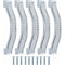 10 pcs Alloy Rhinestone Crystal Drawer Pulls Handles For Dresser Kitchen Cabinet Cupboard, Silver, 96Mm-10 pcs