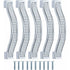 10 pcs Alloy Rhinestone Crystal Drawer Pulls Handles For Dresser Kitchen Cabinet Cupboard, Silver, 96Mm-10 pcs