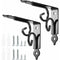 2 pcs Wall Shelf Brackets, 90 Degree Triangle Shelf Brackets, Metal Angle Bracket For Bookshelf, Kitchen - Black