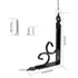 2 pcs Wall Shelf Brackets, 90 Degree Triangle Shelf Brackets, Metal Angle Bracket For Bookshelf, Kitchen - Black