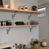 2 pcs Wall Shelf Brackets, 90 Degree Triangle Shelf Brackets, Metal Angle Bracket For Bookshelf, Kitchen - Black