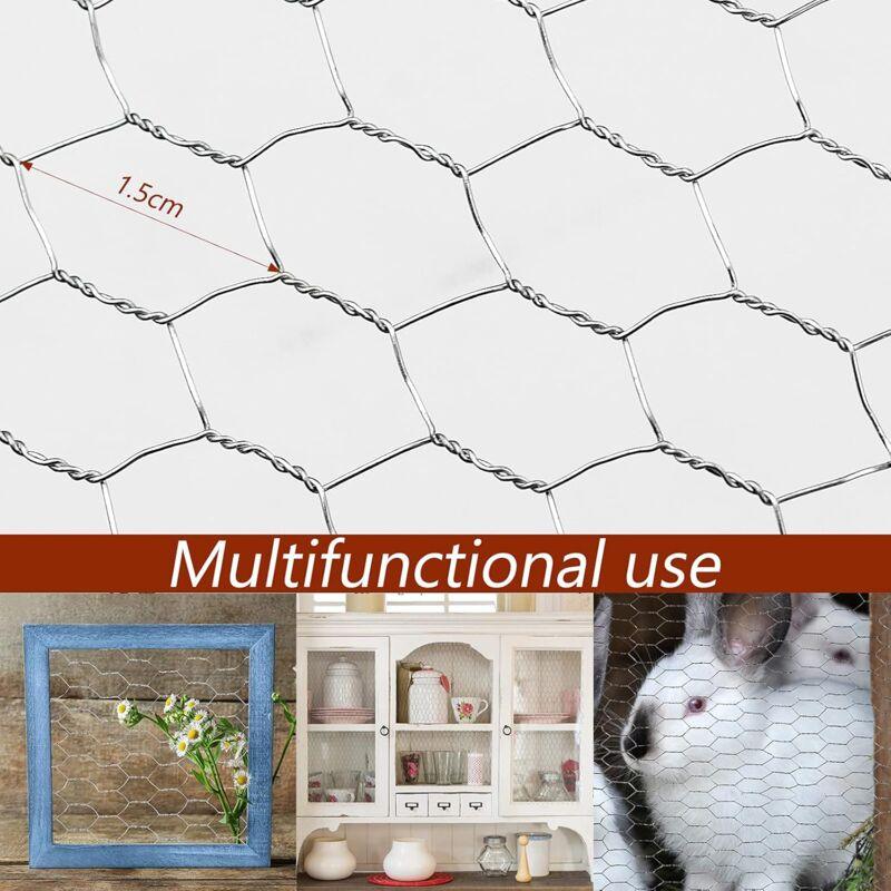Galvanized Hexagonal Chicken Wire 400Mm X 5M For Craft Projects, Gardening, Home Decor