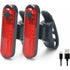 Bike Tail Lights - 2 Pack Bicycle Rear Lights, Usb Rechargeable Cob LED Waterproof Bike Rear Light, 4 Lighting Modes