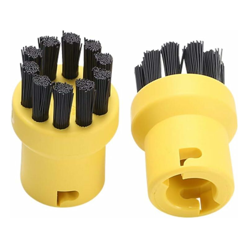 Brass Wire ROund Brush Set For Karcher Sc1 Sc2 Ctk10 Ctk20Sc3 Sc4 Sc5 Steam Cleaner (2 Black, 2 Yellow)