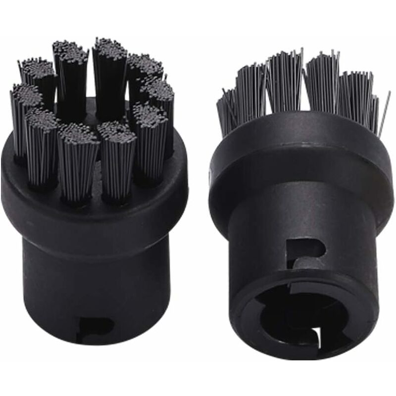 Brass Wire ROund Brush Set For Karcher Sc1 Sc2 Ctk10 Ctk20Sc3 Sc4 Sc5 Steam Cleaner (2 Black, 2 Yellow)