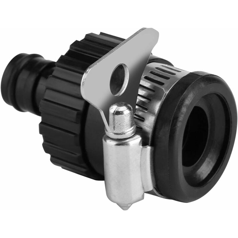 Universal Water Tap Hose Connector For Car Wash Garden Hose Quick Connector Tap Adapter Diameter Less Than 16Mm (Black)
