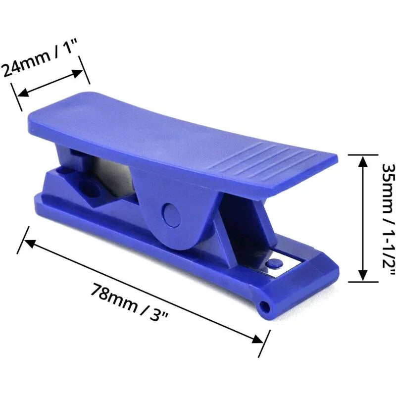 4 pcs Pipe Cutter, Economical Plastic Rubber Tube Cutter For Silicone Pvc Pu Nylon Tubing, Up To 12Mm Od, Blue