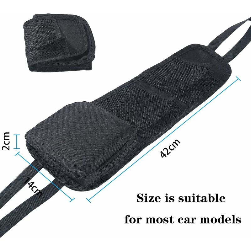 Seat Side Organizer, Storage Bag, Phone Holder, Mesh Pocket For All Front Passenger Car Seats For Cars, Trucks