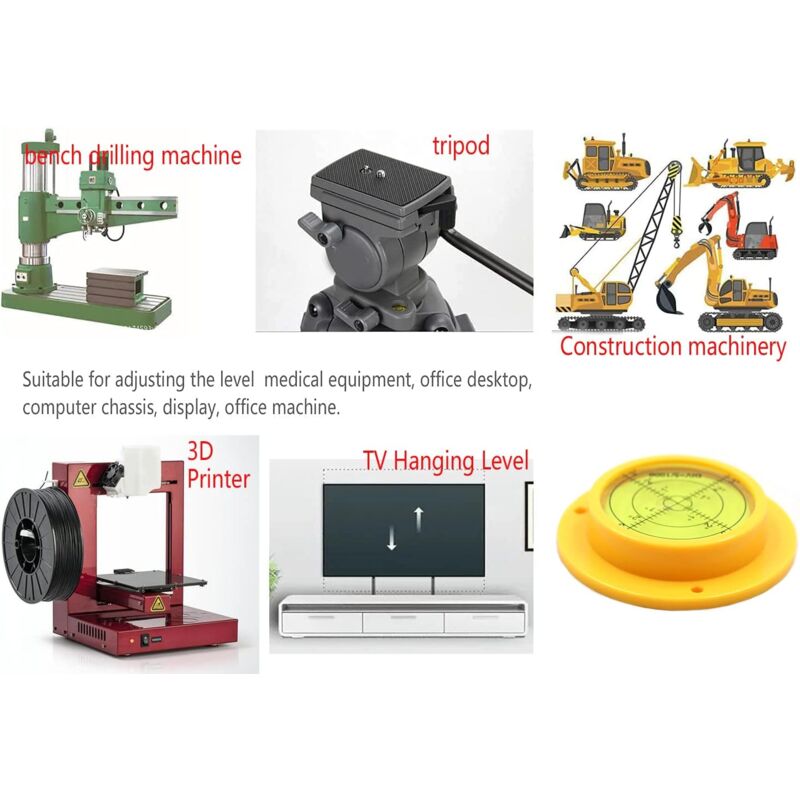 90Mm Precision ROund Spirit Level With Mounting Holes For Motorhome