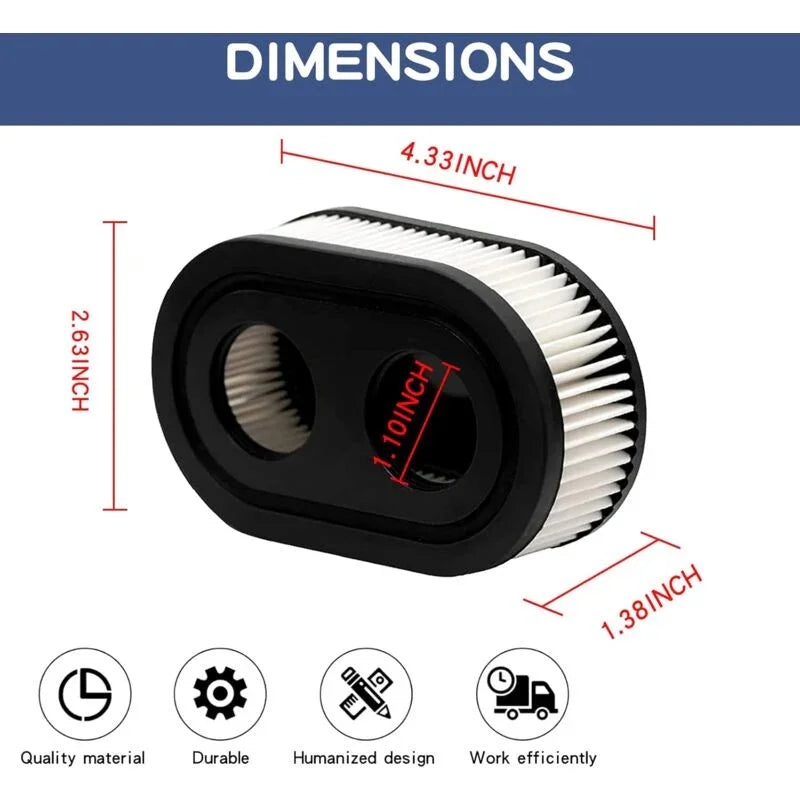 2 pcs Lawn Mower Air Filter, Air Filter For Briggs & Stratton 798452 And 5432 Engine Parts, Lawn Filter Suitable For