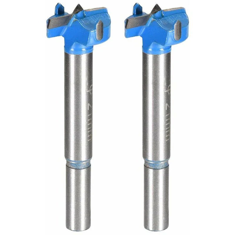 Wood ROuter Bit Reamer Drilling Bit 21Mm Dia. Carbide Alloy Steel Tipped ROund Shank Cutter For Woodworking Blue 2 pcs