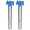 Wood ROuter Bit Reamer Drilling Bit 21Mm Dia. Carbide Alloy Steel Tipped ROund Shank Cutter For Woodworking Blue 2 pcs