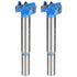 Wood ROuter Bit Reamer Drilling Bit 21Mm Dia. Carbide Alloy Steel Tipped ROund Shank Cutter For Woodworking Blue 2 pcs