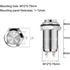 4 pcs 12Mm 3A 12V/24V/125V/250V Ac Self-Locking Waterproof Push Button Switch Nickel Plated Copper On Off Push Button