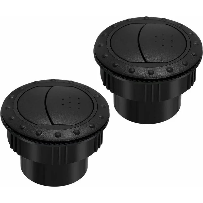 60Mm Car Interior Heater Vent Cover DAshboard Air Vent Deflector Side ROof Air Black Vent Outlet ROund Louvered DAsh