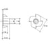T Nut Claw Nut 4 Sided Nut Claw Fitting M6 X 12 Mm 50 pcs