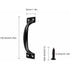 Black Furniture Handle, 10 Pieces Kitchen Cabinet Handles, Arc Drawer Handles, Effortless Push And Pull, With 40