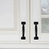 Black Furniture Handle, 10 Pieces Kitchen Cabinet Handles, Arc Drawer Handles, Effortless Push And Pull, With 40