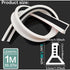 Foldable Shower Barrier And Water DAm Retention System Keeps Water Inside Threshold (1M, Magnetic Style-White)