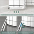 Foldable Shower Barrier And Water DAm Retention System Keeps Water Inside Threshold (1M, Magnetic Style-White)