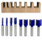 8 pcs 8Mm Shank Double Flute Straight ROuter Bit Set For Woodworking Tools 5Mm, 6Mm, 8Mm, 10Mm, 12Mm, 14Mm, 18Mm, 20Mm