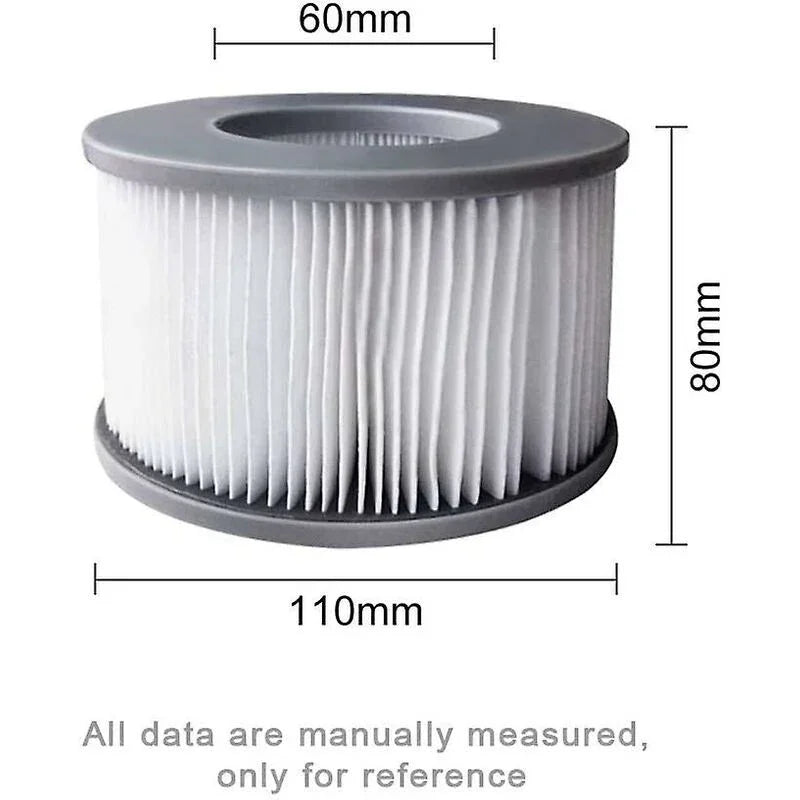2 Pack Replacement Filters For Mspa - Cartridge Pump For Swimming Pools, Hot Tubs And Spas
